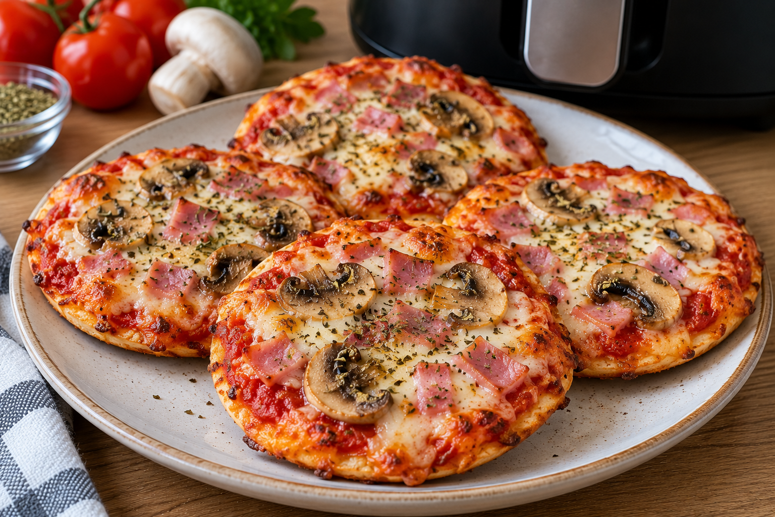 Mini pizzas en Air Fryer