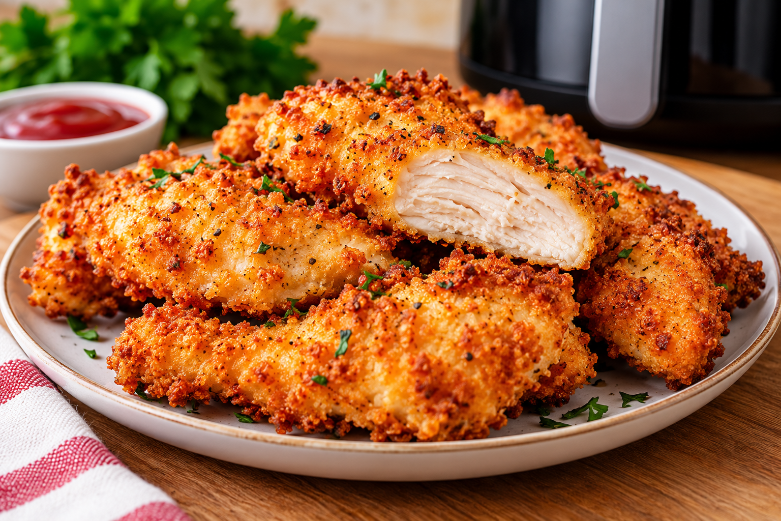 Pollo crujiente en Air Fryer: fácil, rápido y jugoso